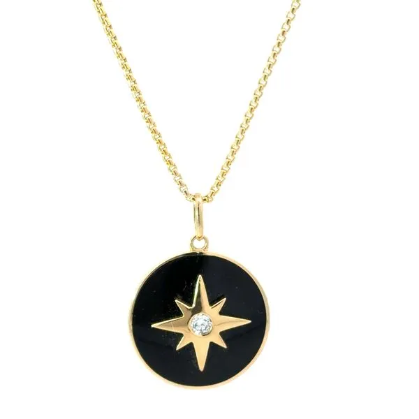 Large Onyx and Diamond Starburst Charm Bryan Jewelry Prattville, AL