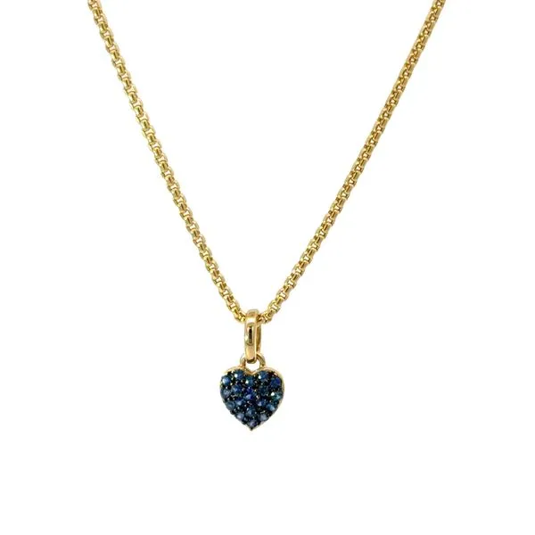 Sapphire Pave Puffed Heart Charm Bryan Jewelry Prattville, AL
