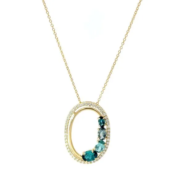 Multi-Color Tourmaline and Diamond Eternity Pendant Albert's Jewelers Kingsland, GA