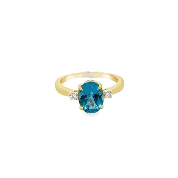 London Blue Topaz and Diamond Ring Ambassador Diamond Jewelers Tucson, AZ