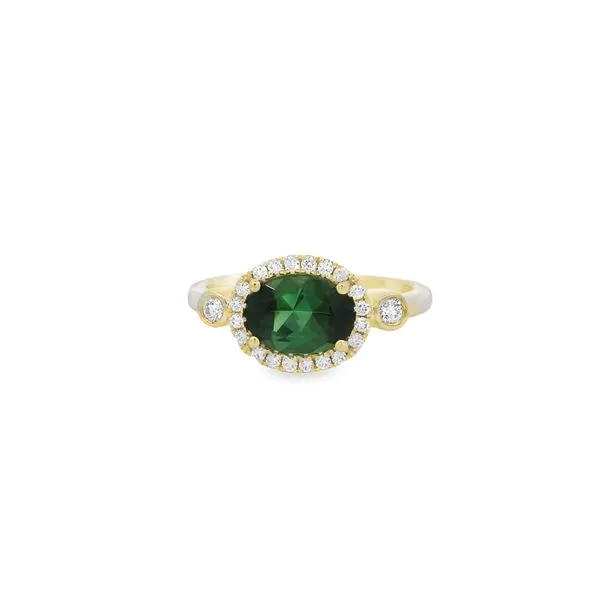 Green Tourmaline and Diamond Ring Ambassador Diamond Jewelers Tucson, AZ