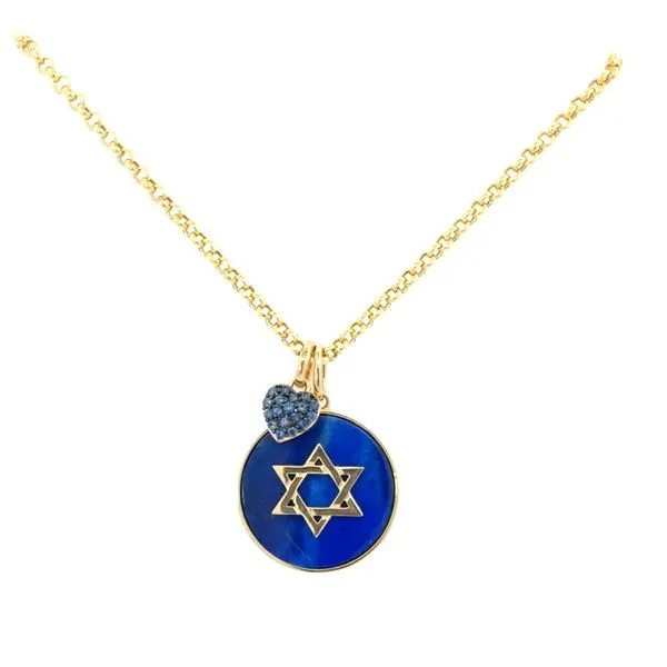 Lapis Star of David and Sapphire Pave Heart Combination Bryan Jewelry Prattville, AL