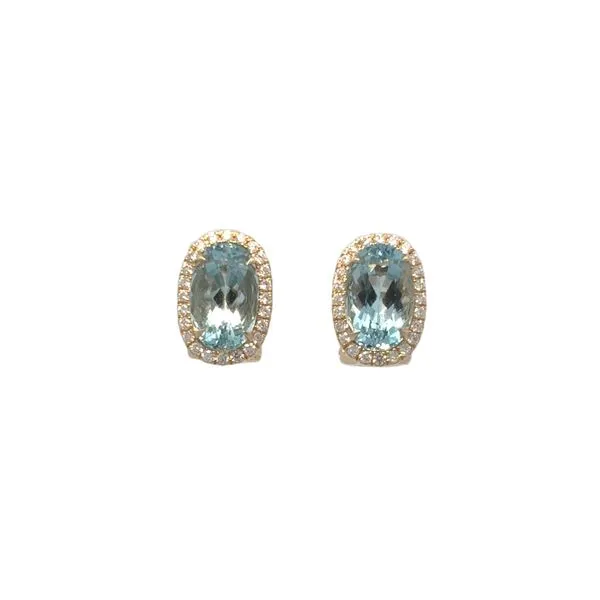 Aquamarine and Diamond Earrings Albert's Jewelers Kingsland, GA
