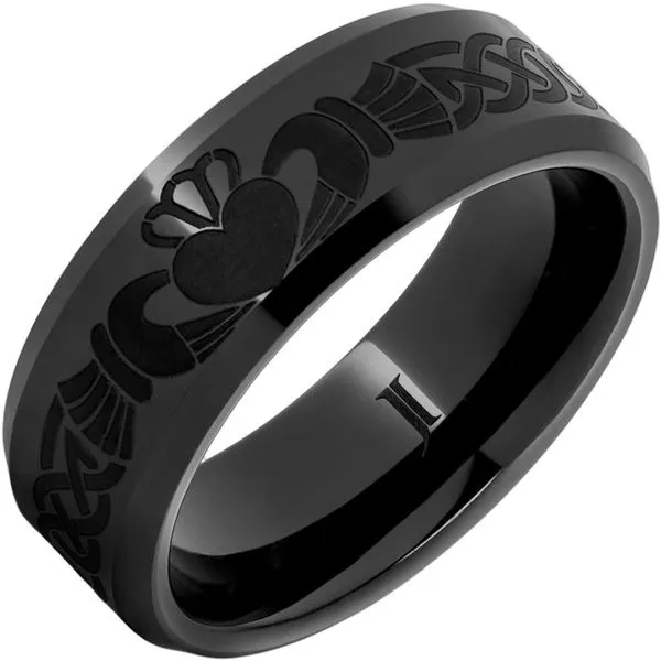 Black Diamond Ceramic™ Claddagh Ring Timmreck & McNicol Jewelers McMinnville, OR