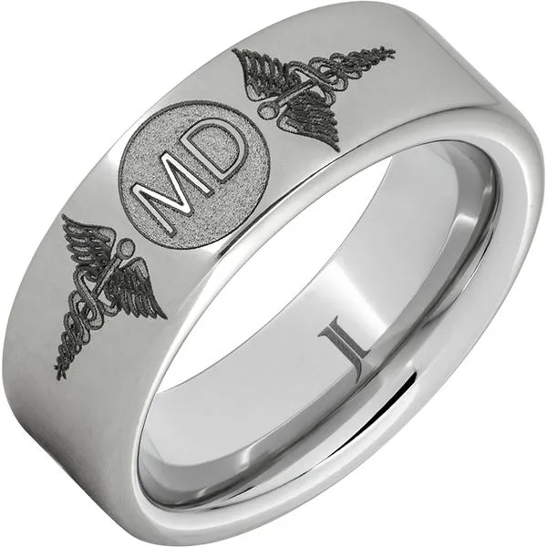 Serinium® Ring With Caduceus - Medical Doctor Gaines Jewelry FLINT, MI
