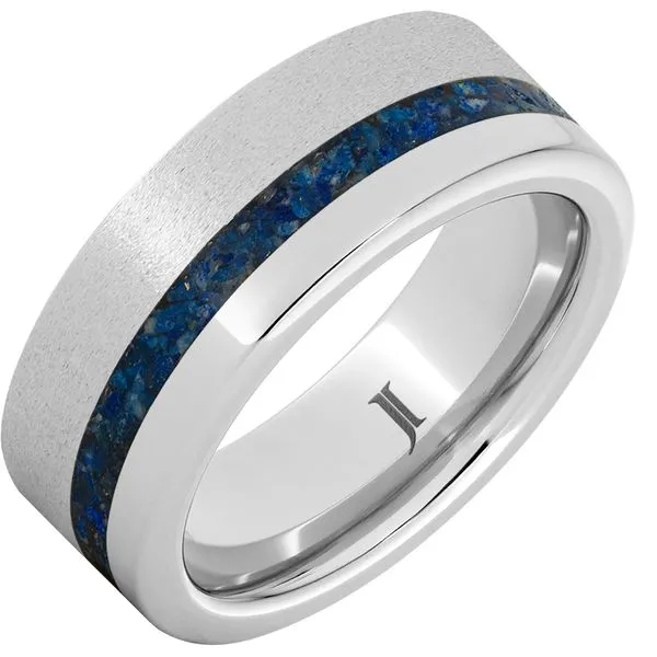 Serinium® Ring with Lapis Lazuli Inlay and Stone Finish Jerald Jewelers Latrobe, PA