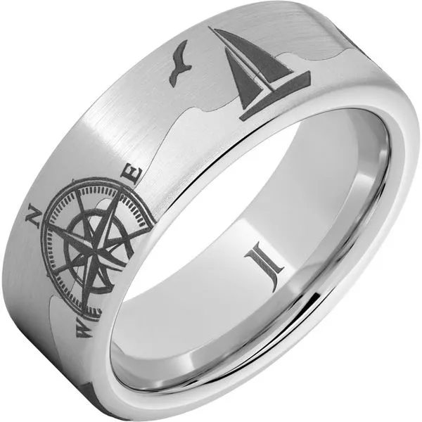 Shipshape - Nautical Symbols Engraved Ring Thomas A. Davis Jewelers Holland, MI