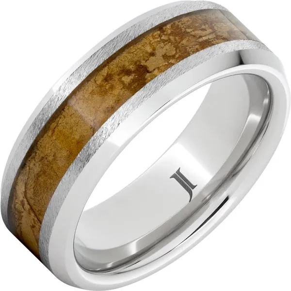 The Banker - Serinium® Natural Cigar Inlay Ring John E. Koller Jewelry Designs owasso, OK