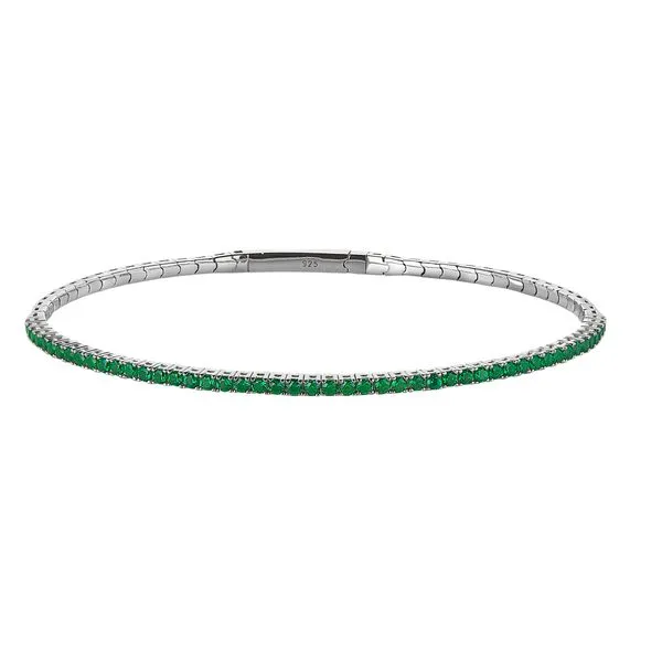 May Emerald Birthstone Flexible Tennis Bracelet Rebel Diamonds New Hampton, IA