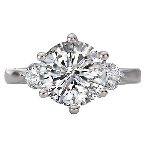3 Stone Semi-Mount Diamond Ring Image 4 James Gattas Jewelers Memphis, TN