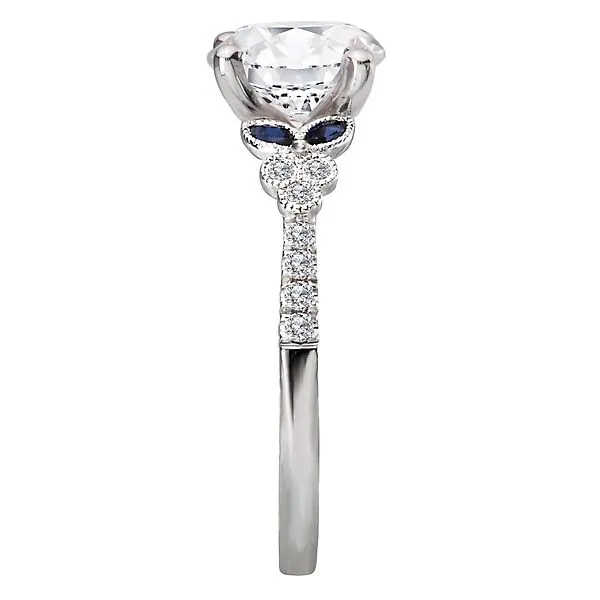 Sapphire and Diamond Semi-Mount Engagement Ring Image 3 McCoy Jewelers Bartlesville, OK