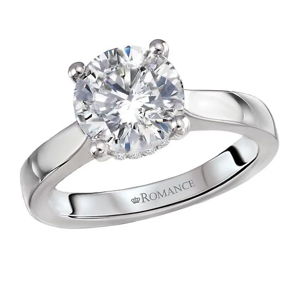Diamond Semi-Mount Hidden Halo Engagement Ring Albert's Jewelers Kingsland, GA