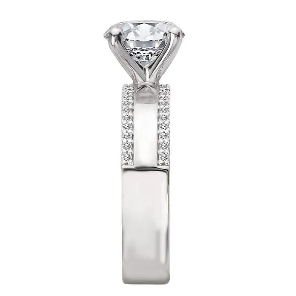 Wide Band Semi-Mount Diamond Engagement Ring Image 3 James Gattas Jewelers Memphis, TN