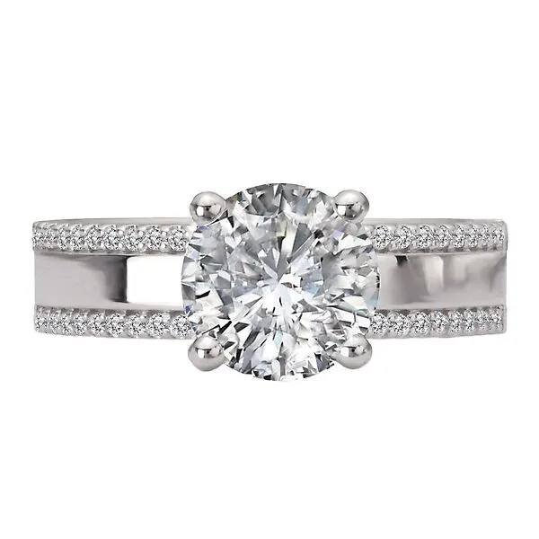 Wide Band Semi-Mount Diamond Engagement Ring Image 4 Boyd Jewelers Wesley Chapel, FL