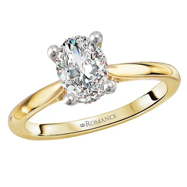 Hidden Halo Semi-Mount Diamond Engagement Ring Alan Miller Jewelers Oregon, OH