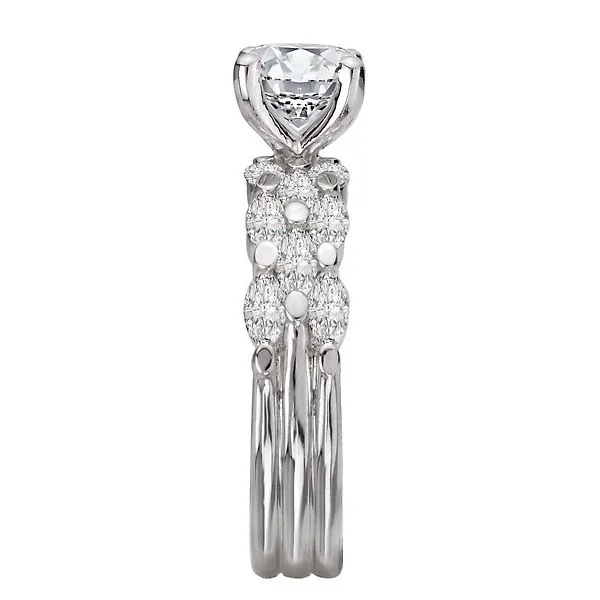 Three Row Semi-Mount Diamond Engagement Ring Image 3 Albert's Jewelers Kingsland, GA