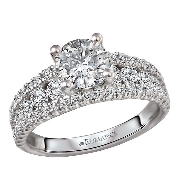 Split Row Semi-Mount Engagement Ring McCoy Jewelers Bartlesville, OK
