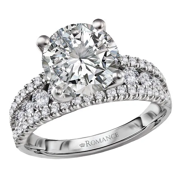 Split Row Semi-Mount Engagement Ring Alan Miller Jewelers Oregon, OH