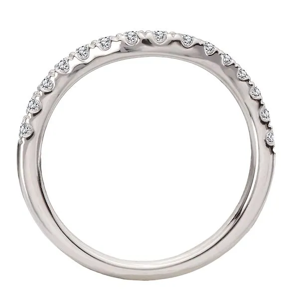 Curved Diamond Wedding Band Image 2 Jim's Jewelers Tyler, TX