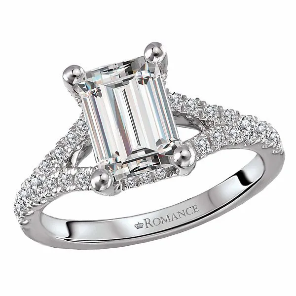 Split Shank Semi-Mount Diamond Engagement Ring Alan Miller Jewelers Oregon, OH