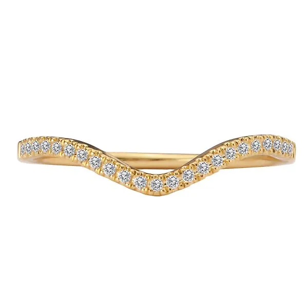 Curved Front Diamond Wedding Band Image 4 Boyd Jewelers Wesley Chapel, FL