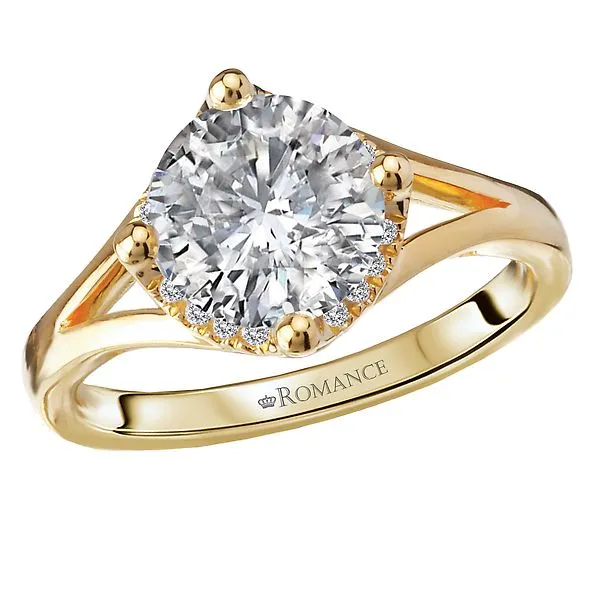 Semi-Mount Diamond Halo Engagement Ring Alan Miller Jewelers Oregon, OH