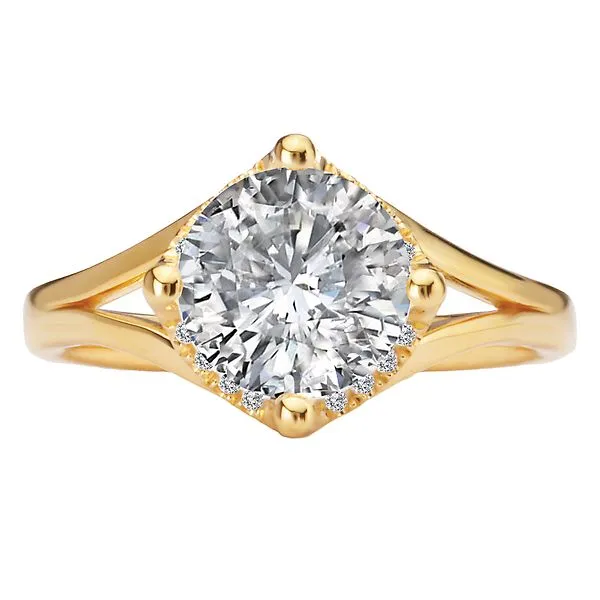 Semi-Mount Diamond Halo Engagement Ring Image 4 Alan Miller Jewelers Oregon, OH