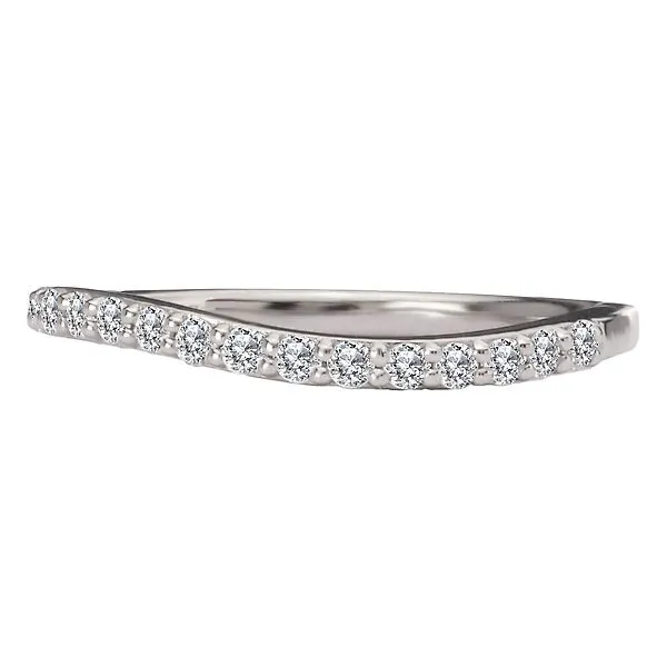 Curved Diamond Wedding Band Image 4 Gysbers Jewelry Waupun, WI