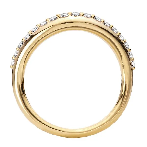 Curved Front Diamond Wedding Band Image 2 Boyd Jewelers Wesley Chapel, FL