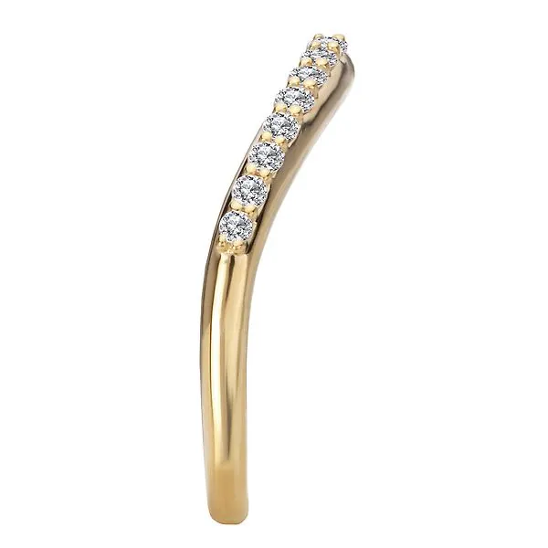 Curved Front Diamond Wedding Band Image 3 Boyd Jewelers Wesley Chapel, FL