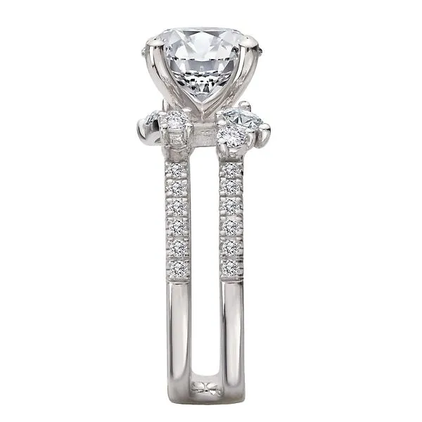 Split Shank Semi-Mount Diamond Engagement Ring Image 3 McCoy Jewelers Bartlesville, OK