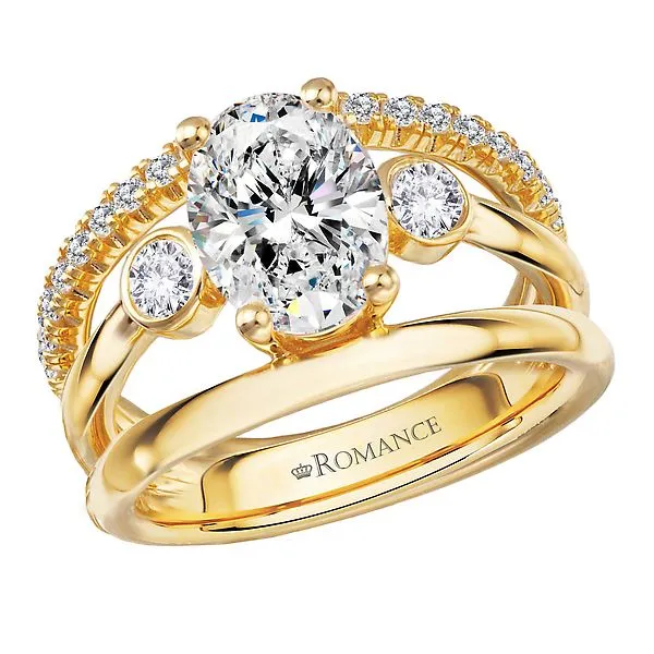 3 Row Shank Semi-Mount Diamond Ring Alan Miller Jewelers Oregon, OH