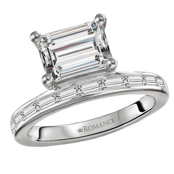 Hidden Basket Semi-Mount Diamond Engagement Ring Alan Miller Jewelers Oregon, OH
