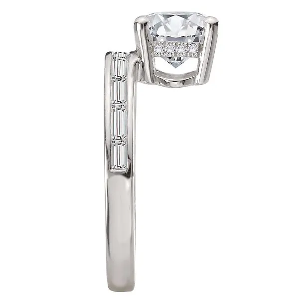 Hidden Basket Semi-Mount Diamond Engagement Ring Image 3 Alan Miller Jewelers Oregon, OH