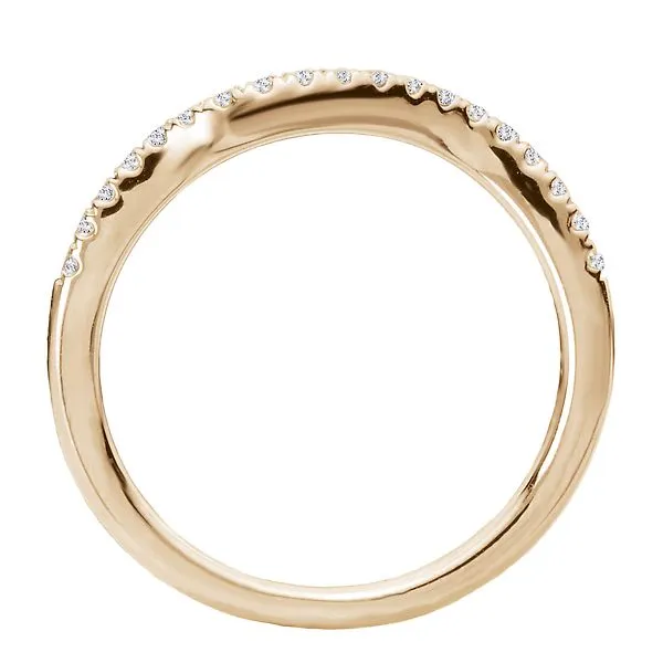 Curved Diamond Wedding Band Image 2 Gysbers Jewelry Waupun, WI