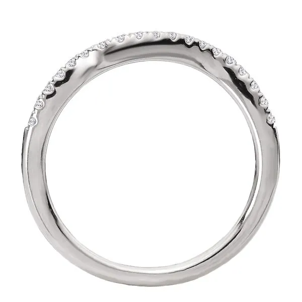 Curved Diamond Wedding Band Image 2 Alan Miller Jewelers Oregon, OH