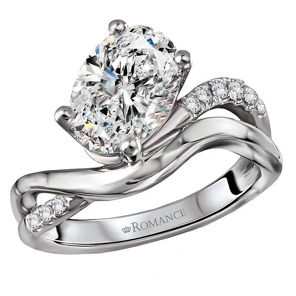 Semi-Mount Diamond Wave Shank Engagement Ring James Gattas Jewelers Memphis, TN