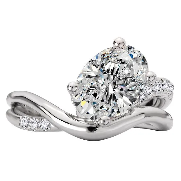 Semi-Mount Diamond Wave Shank Engagement Ring Image 4 James Gattas Jewelers Memphis, TN