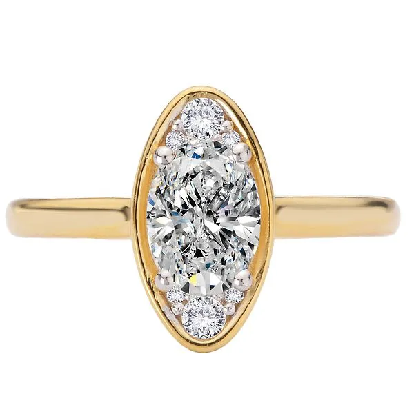 Moval Diamond Semi-Mount Engagement Ring Image 4 James Gattas Jewelers Memphis, TN