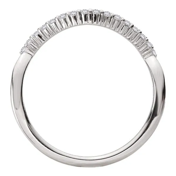 Curved Front Diamond Wedding Band Image 2 Jim's Jewelers Tyler, TX
