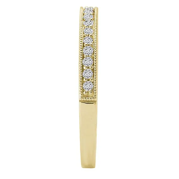 Diamond and Milgrain Detailed Diamond Engagement Ring Image 3 Alan Miller Jewelers Oregon, OH