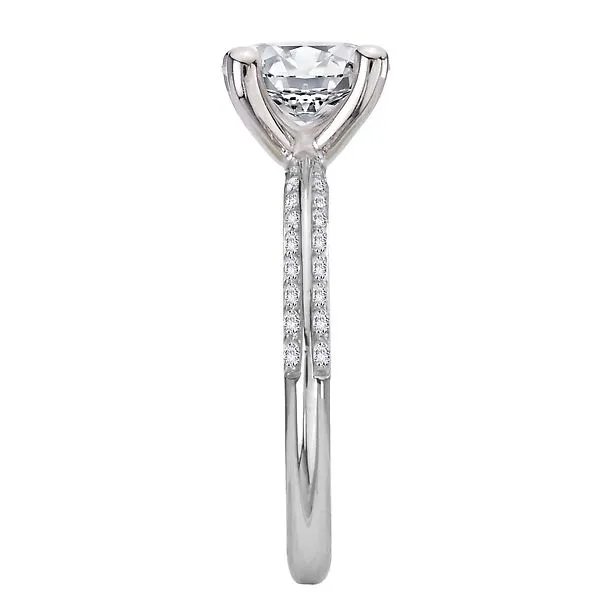 Knife Edge Banded Semi-Mount Diamond Engagement Ring Image 3 McCoy Jewelers Bartlesville, OK