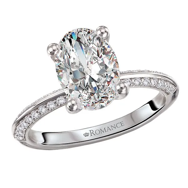 Knife Edge Banded Semi-Mount Diamond Engagement Ring Boyd Jewelers Wesley Chapel, FL