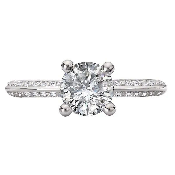 Knife Edge Banded Semi-Mount Diamond Engagement Ring Image 2 Alan Miller Jewelers Oregon, OH
