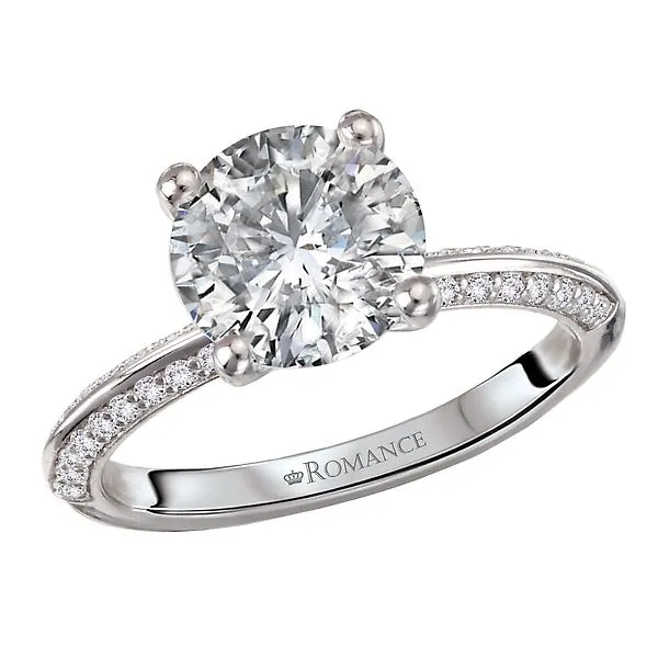 Knife Edge Banded Semi-Mount Diamond Engagement Ring McCoy Jewelers Bartlesville, OK