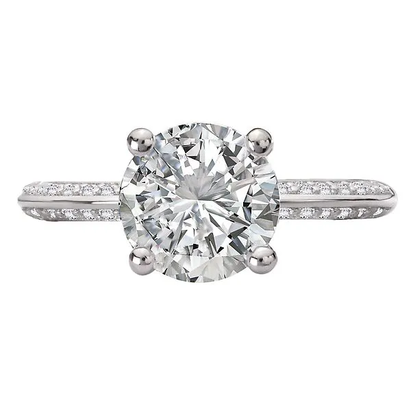 Knife Edge Banded Semi-Mount Diamond Engagement Ring Image 2 McCoy Jewelers Bartlesville, OK