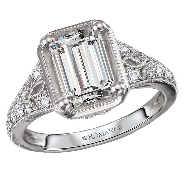 Diamond Semi-Mount Engagement Ring with Milgrain Detail Albert's Jewelers Kingsland, GA