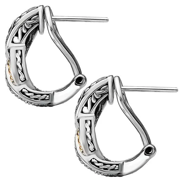 Ladies Fashion Two-Tone Earrings Image 2 Alan Miller Jewelers Oregon, OH