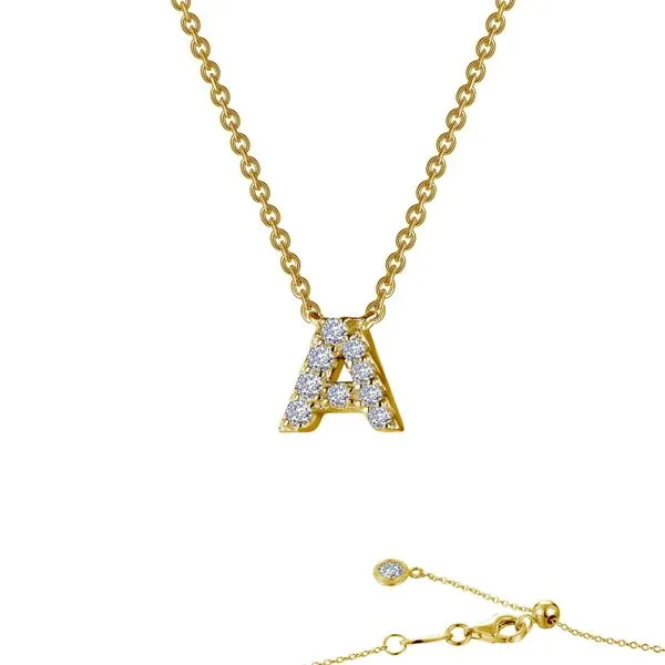 Letter A Pendant Necklace Banks Jewelers Burnsville, NC
