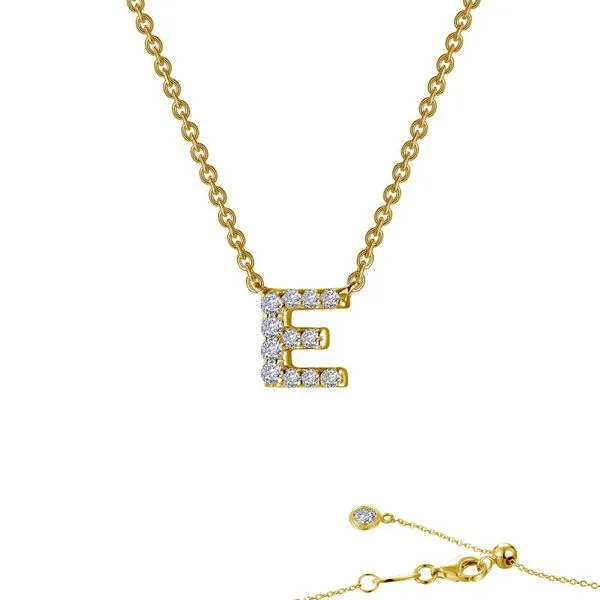 Letter E Pendant Necklace Richard's Jewelry Berne, IN
